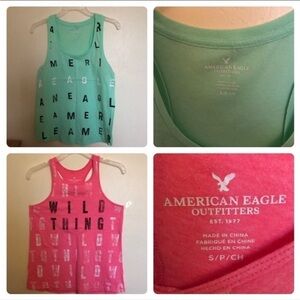 American Eagle Outfitters Kids Tank Tops - Mint and Coral